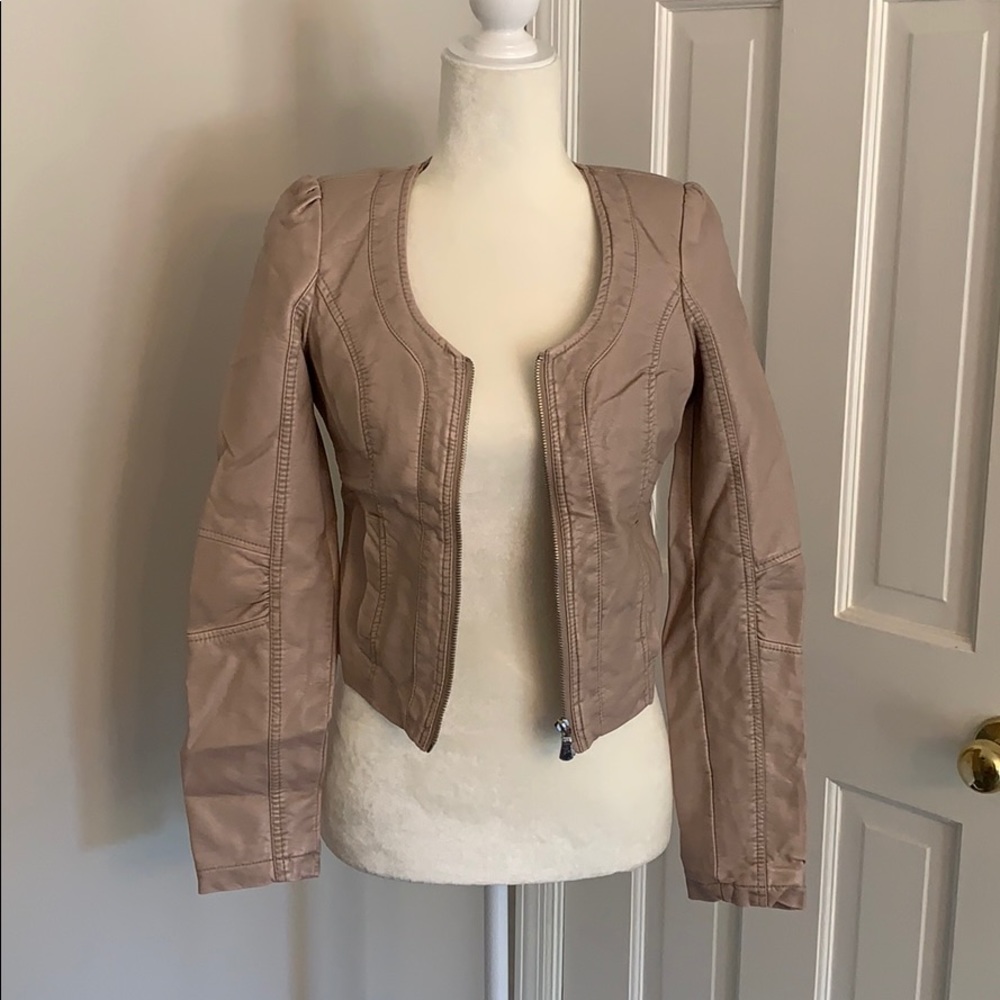 Faux leather jacket